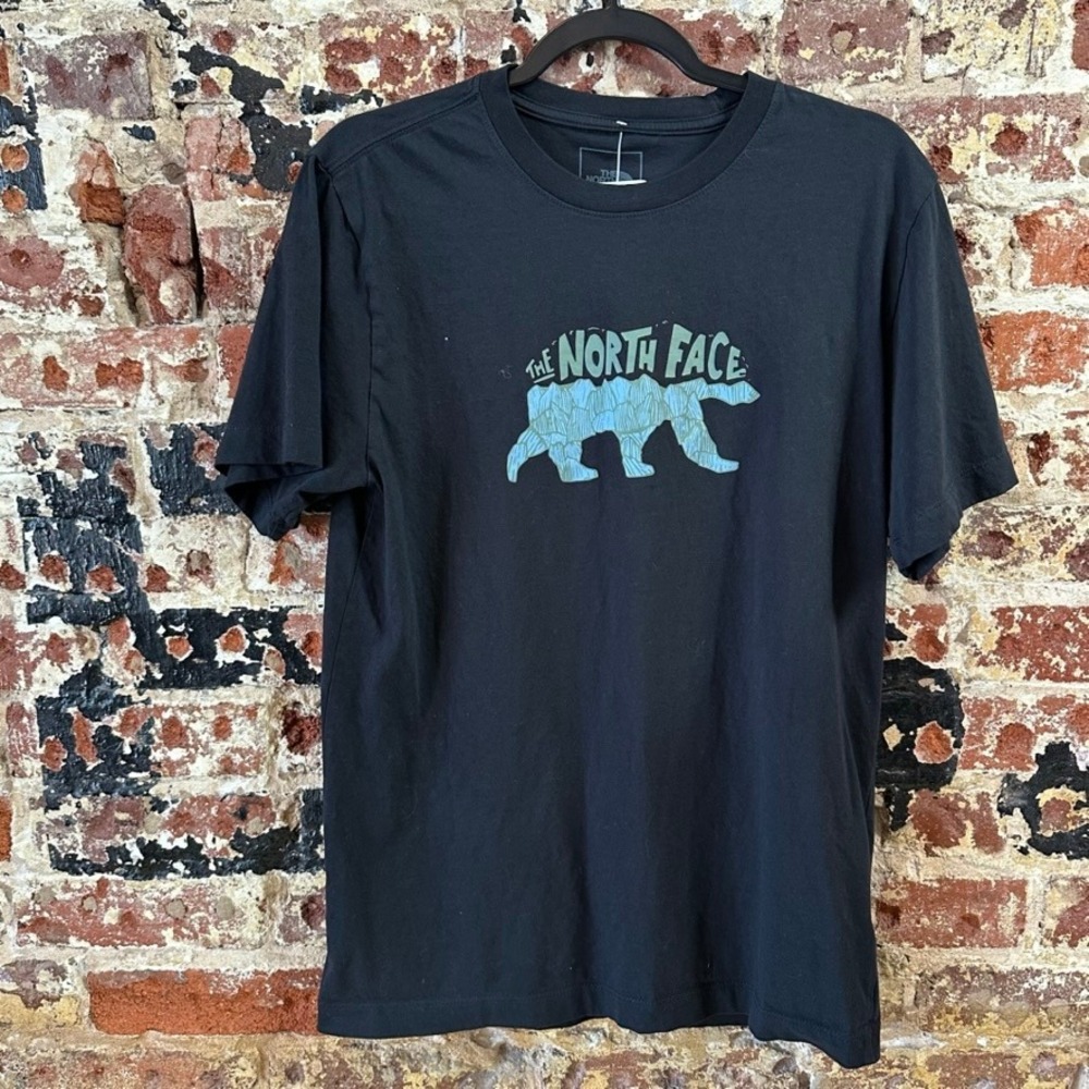 The North Face T-Shirt Mens Small Bear Logo Graphic Tee Short Sleeve Black